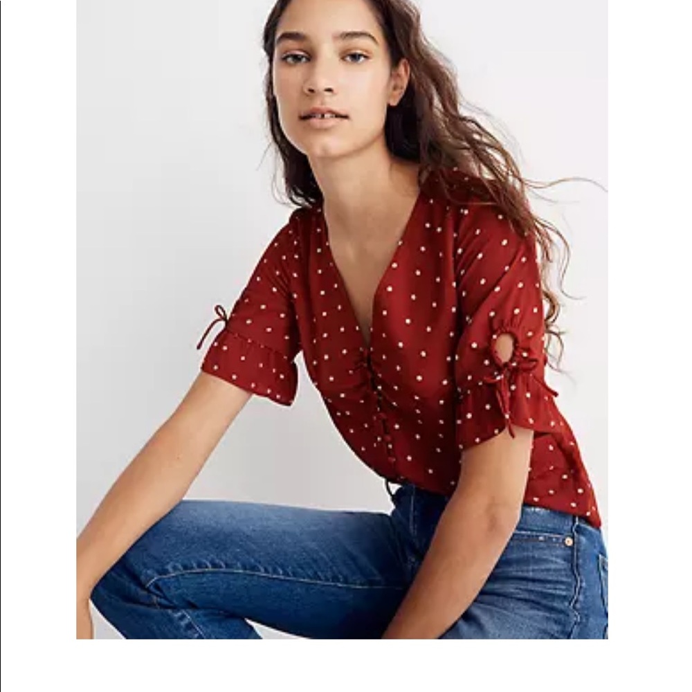Madewell Daylight tie-sleeve top